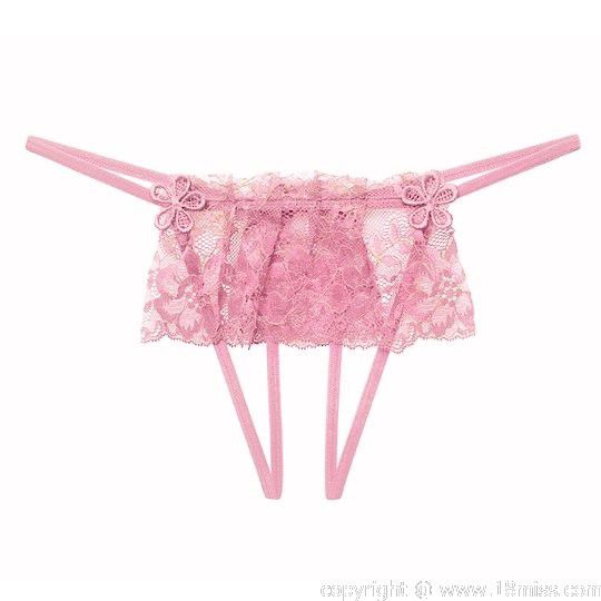 Sensually Elegant Exposed-Crotch Panties Pink - Revealing lingerie for women - Kanojo Toys