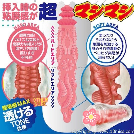 Twinfinity Mucous Membrane Plus Onahole - Hard and soft dual-feel masturbator - Kanojo Toys
