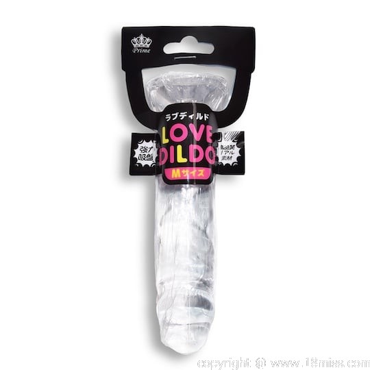 Love Dildo M Size - Clear, see-through cock dildo toy - Kanojo Toys