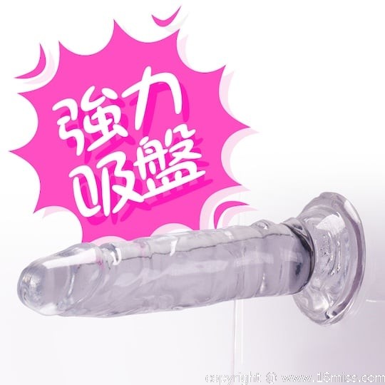 Love Dildo M Size - Clear, see-through cock dildo toy - Kanojo Toys