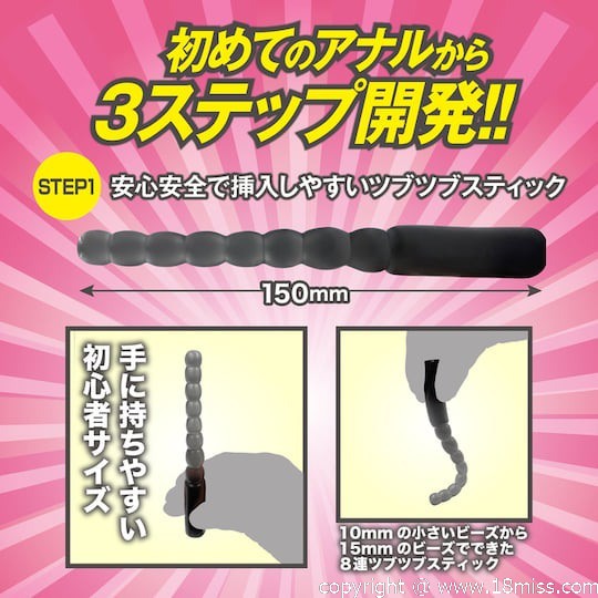 Unlock Your Anus Triple Anal Probes Black - Set of 3 unisex anal dildos -18miss