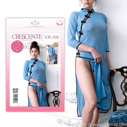 Crescente See-Through Chinese Dress - Seductive sheer cheongsam/qipao for sexy cosplay -18miss