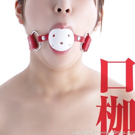 SMart Ball Gag Red - BDSM mouth restraint harness -18miss