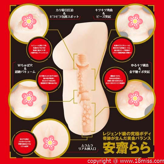 Japanese Real Hole Super Body Rara Anzai Onahole - JAV porn star torso clone masturbator - Kanojo Toys