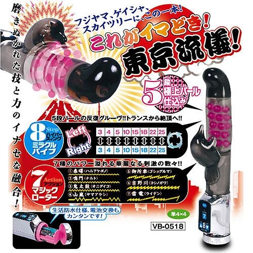 日本原裝進口. npg 東京流儀 7+8段 g點激震電動按摩棒