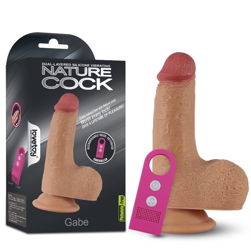 6' Dual layered Silicone Vibrating Nature Cock Gabe 6' Dual layered Silicone Vibrating Nature Cock Gabe