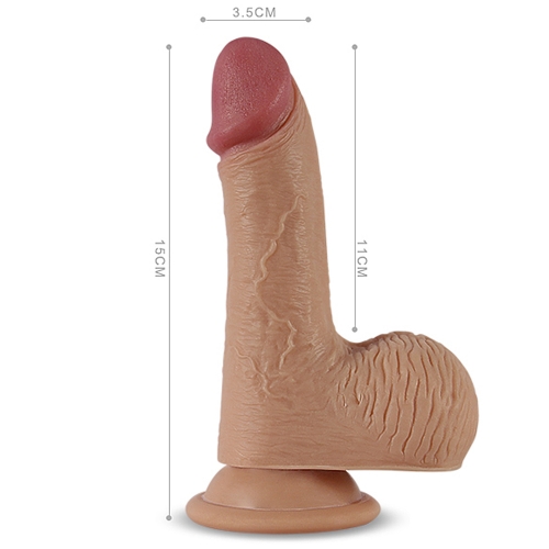 6.3' Dual layered Silicone Vibrating Nature Cock Luca