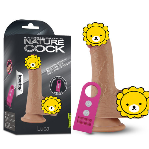 6.3' Dual layered Silicone Vibrating Nature Cock Luca