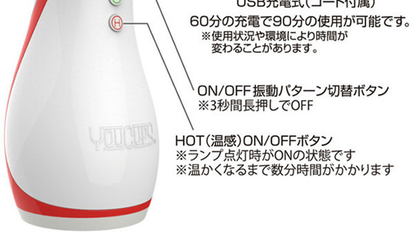 成人用品日本 YouCups Electric Deep HOT 口交電動飛機杯