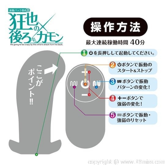 Kyoya's Vibrating Anal Plug for Men - Butthole dildo vibe with remote control - Kanojo Toys