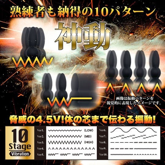 Back Fire Nova Spark Vibrating Anal Plug Black - Rectal dildo vibrator - 18miss