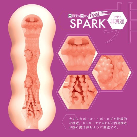 Men's Max Feel Spark Onahole (Closed Type) - Innovative self-lubricating masturbation toy - 18miss