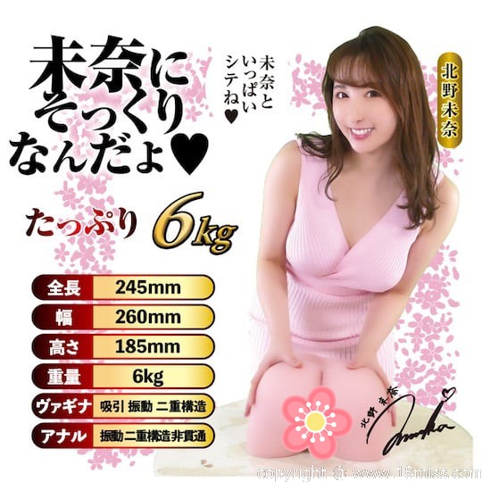 Mina Kitano Namagoshi Meiki Vibrating and Sucking Buttocks Onahole - JAV Japanese adult video star buttocks powered masturbator - 18miss