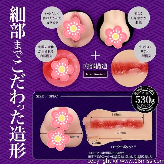 Gucho Nure Wet Meiki Vagina Melty - Pocket pussy with bullet vibrator slot, buttocks - 18miss