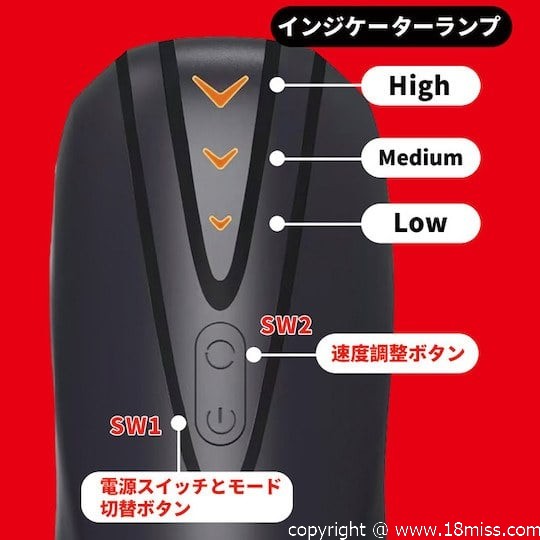 Intense Onaho 2 Revolver Tornado - Automatic male stroker toy - 18miss
