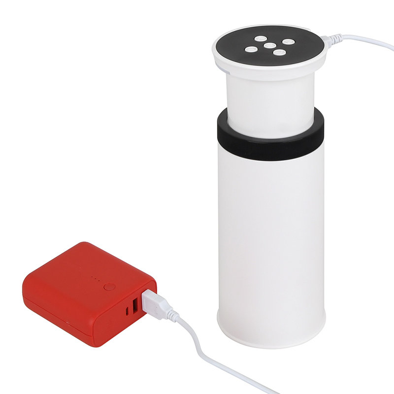 A common portable charger (output of over 2A recommended) can be used as a power supply. Use it anywhere you want!