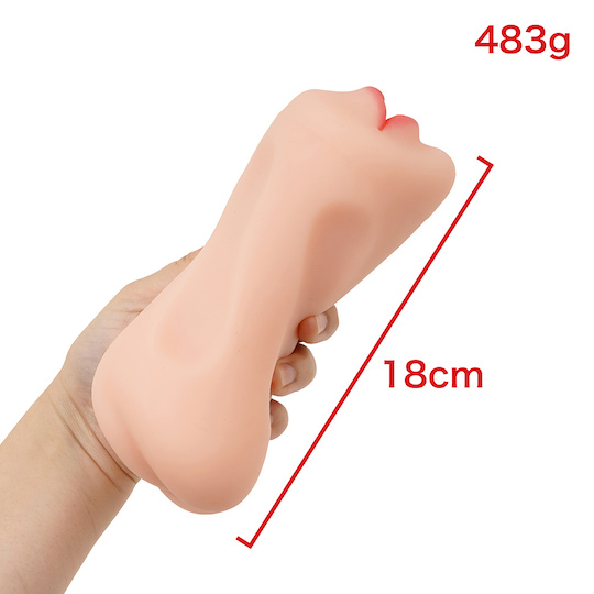 Nupu 3 Mouth Blow Job and Pussy Onahole - Double-ended masturbator - 18miss