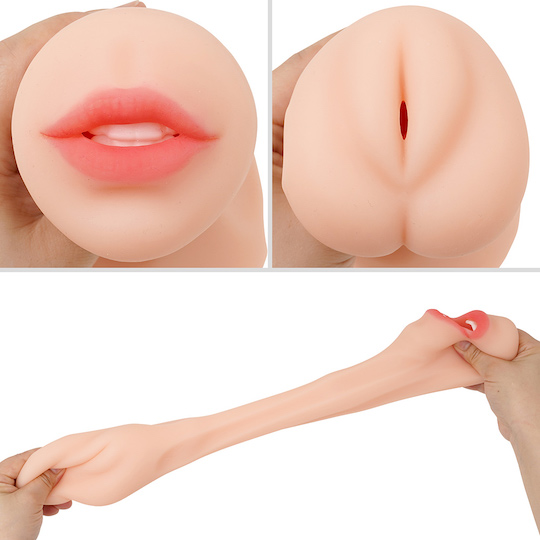 Nupu 3 Mouth Blow Job and Pussy Onahole - Double-ended masturbator - 18miss
