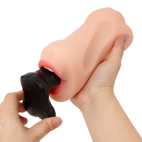 Nupu 3 Mouth Blow Job and Pussy Onahole - Double-ended masturbator - 18miss