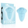 Flicker 吸吮舌舔震動棒(淺藍色)