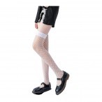 NPG STYLISH AVENUE fishnet stockings garter belt white