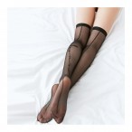 STYLISH AVENUE back printed garter socks with stockings
