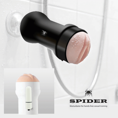 Spider吸盤式免手持性愛姿態模擬吸盤自慰杯-激震版(黑)