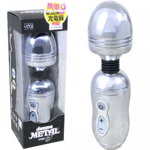 日本MODE＊Denma Zeus四段變頻奶瓶造型按摩棒 (USB充電式)金屬銀色