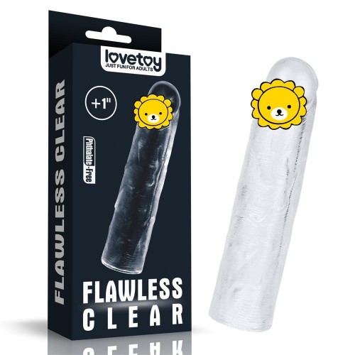 Lovetoy Flawless Clear Penis Sleeve Add 1''