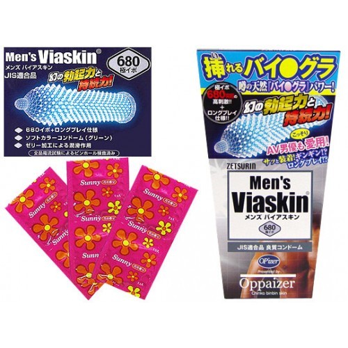 日本中西 Men's Viaskin究极680凸点安全套