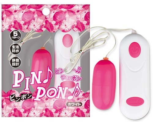 日本A-one PINPON ピンポン 多頻震蛋(粉白色)