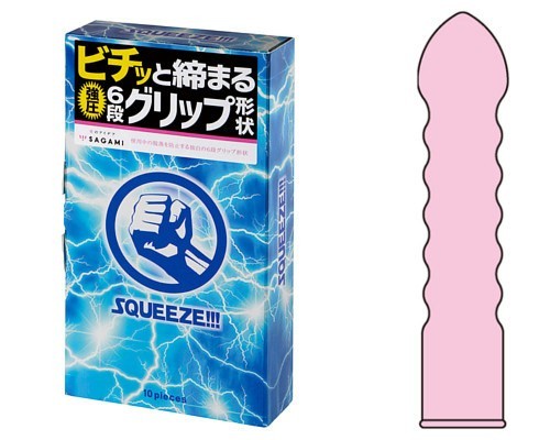 日本相模Sagami Squeeze!!! condom 挤压感安全套10片装
