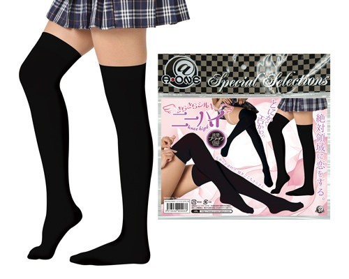 Smooth Silky Knee High Socks School uniform fetish cosplay item