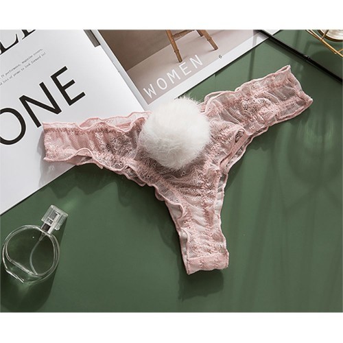 Bunny Girl Tail Panties Pink Sexy Japanese lingerie for women