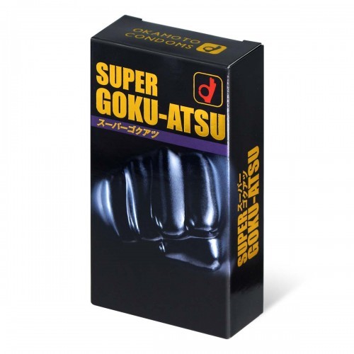 Okamoto SUPER GOKU-ATSU GOKUATSU BLACK 0.12mm ULTRA THICK Condom 10Pcs
