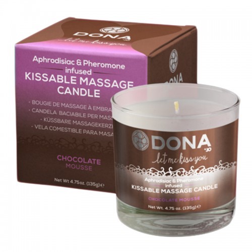 美国Dona Kissable Massage Candle 亲吻按摩油蜡烛 (巧克力慕丝)135G
