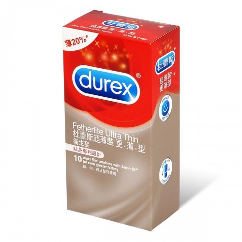 Durex Fetherlite Ultra Thin 10's Pack Latex Condom