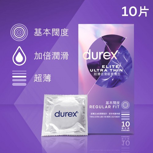 Durex Elite Ultra Thin 10's Pack Latex Condom