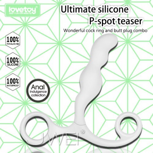 Ultimate Silicone P-spot teaser前列腺按摩棒(白) 