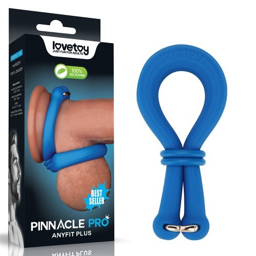 Pinnacle Pro AnyFit Plus矽膠鎖精環（藍色）