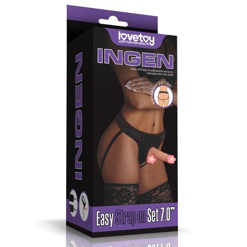 INGEN 女用舒適穿戴式逼真老二按摩棒-7吋