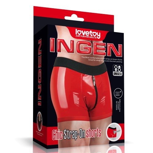 INGEN系列短褲（中碼）紅色