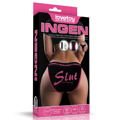 INGEN性感震動內褲(大尺碼）黑色