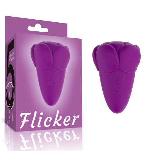 Flicker 吸吮舌舔震動棒(紫色)