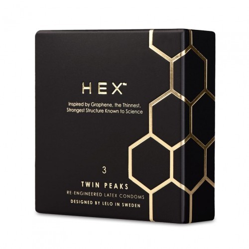 LELO HEX Condom (3PC Pack) - Twin Peaks