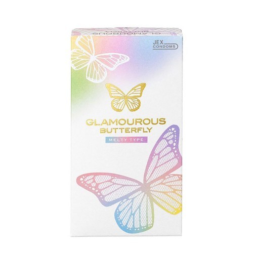 Glamorous Butterfly Melty Condoms Lubricated contraception for couples