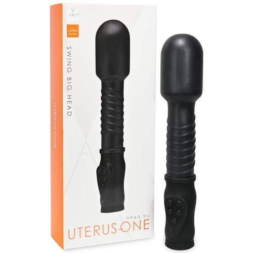 Uterus-One Large Head Vibrator BlackVibrating dildo and massager wand toy